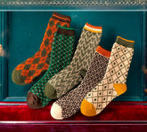 Heritage Knit Wool Socks for Women & Girls - Cozy Vintage Winter Socks, Perfect Christmas Gift