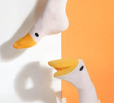 Silly Goose Socks - Funny yellow and white socks with bold yellow toes and goose design.